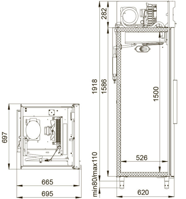 Шкаф холодильный Standard CV105-S (2)